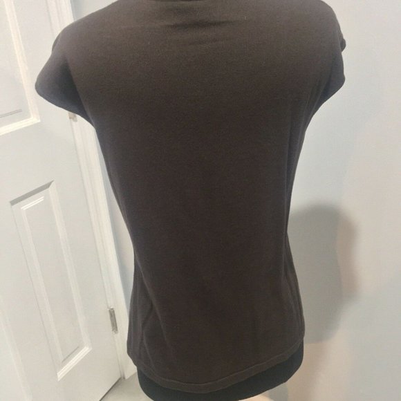 Ann Taylor  Knit Top Short Sleeve Scoopneck  L - Picture 4 of 6